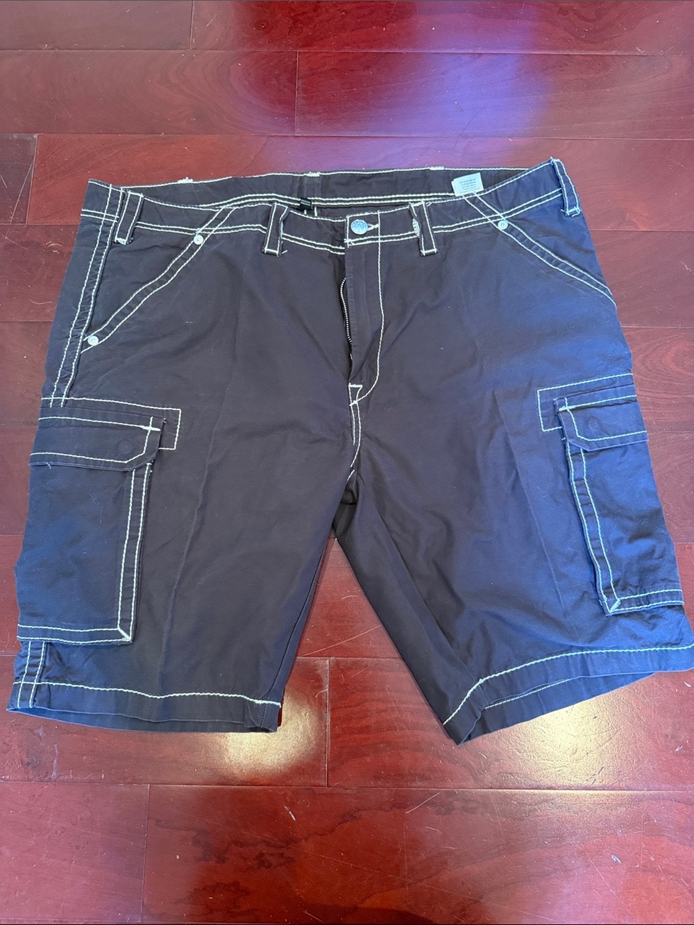 True Religion Cargo Shorts with Contrast Stitching